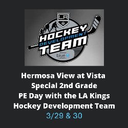 View at Vista Special 2nd Grade PE Day with the LA Kings Hockey Development Team